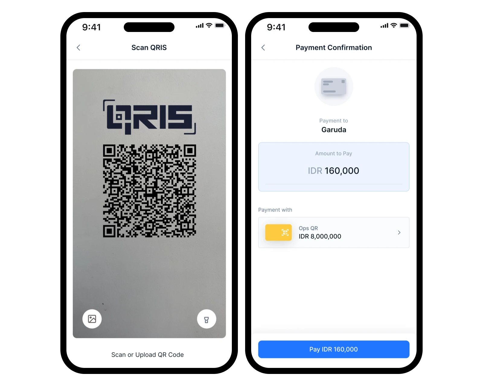 QRIS payment request preview